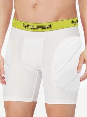 Youper Boys Padded Sliding Boxer Briefs w/Soft Protective Athletic Cup Youth M